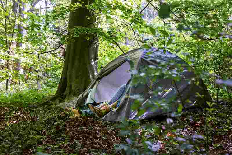 Bij Eindhoven slapen dakloze arbeidsmigranten in tenten