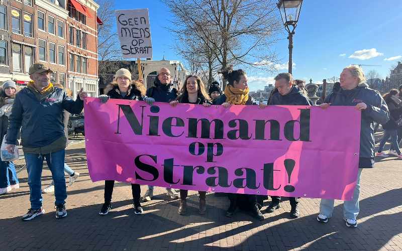 Woonprotest Amsterdam: Niemand op straat!